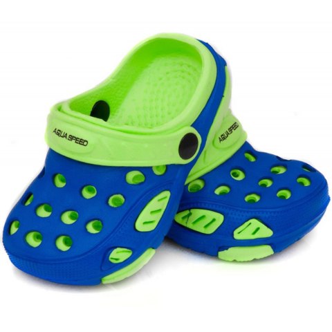 AQUA-SPEED Klapki basenowe dla dzieci Aqua-speed Lido kol 01 niebiesko zielone