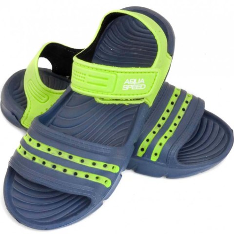 AQUA-SPEED Klapki basenowe dla dzieci Aqua-speed Noli granatowo zielone kol.48 AQUA-SPEED Klapki basenowe dla dzieci Aqua-speed Noli granatowo zielone kol.48