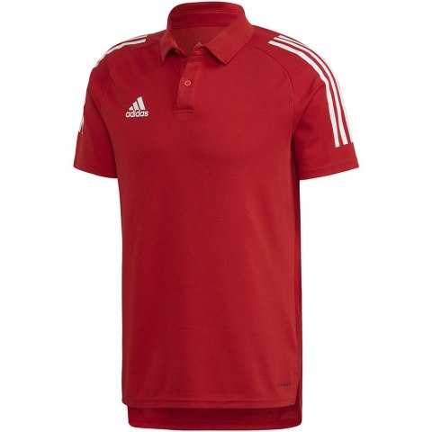 Adidas teamwear Koszulka męska adidas Condivo 20 Polo czerwono-biała ED9235 Adidas teamwear Koszulka męska adidas Condivo 20 Polo czerwono-biała ED9235