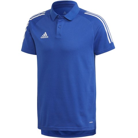 Adidas teamwear Koszulka męska adidas Condivo 20 Polo niebiesko-biała ED9237 Adidas teamwear Koszulka męska adidas Condivo 20 Polo niebiesko-biała ED9237