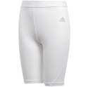 Adidas teamwear Podspodenki dla dzieci adidas Alphaskin Short Tight białe CW7351