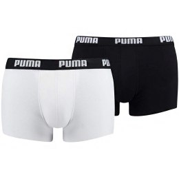 Puma Bokserki męskie Puma Basic Trunk 2P białe czarne 521025001 301