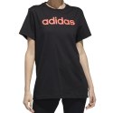 Adidas Koszulka damska adidas Essentials Linear Loose Tee czarna GL6333