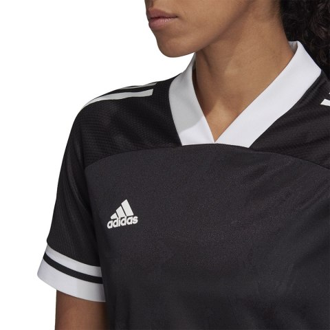 Adidas teamwear Koszulka damska adidas Condivo 20 Jersey czarna FT7245 Adidas teamwear Koszulka damska adidas Condivo 20 Jersey czarna FT7245