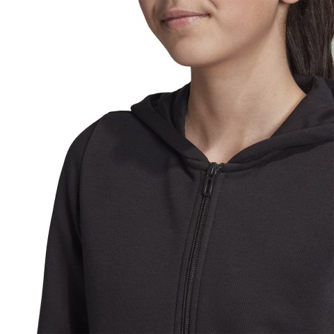 Adidas Bluza dla dzieci adidas Youth Essentials Linear Full Zip Hoodie czarna EH6124 Adidas Bluza dla dzieci adidas Youth Essentials Linear Full Zip Hoodie czarna EH6124