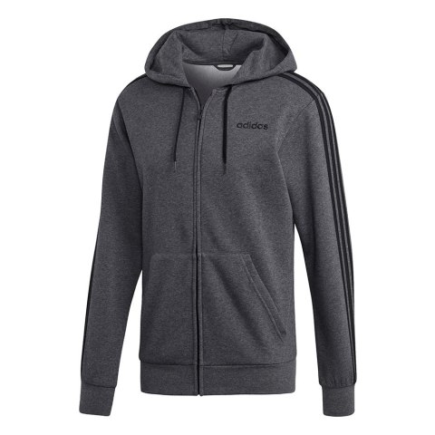 Adidas Bluza męska adidas Essentials 3 Stripes Fullzip Fleece szara DX2528