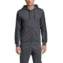 Adidas Bluza męska adidas Essentials 3 Stripes Fullzip Fleece szara DX2528