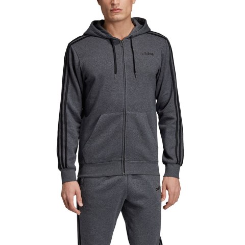 Adidas Bluza męska adidas Essentials 3 Stripes Fullzip Fleece szara DX2528 Adidas Bluza męska adidas Essentials 3 Stripes Fullzip Fleece szara DX2528