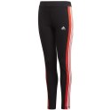 Adidas Spodnie dla dzieci adidas Yg Lin 3s Tight czarno-czerwone GD6214