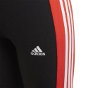 Adidas Spodnie dla dzieci adidas Yg Lin 3s Tight czarno-czerwone GD6214