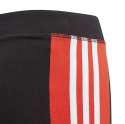 Adidas Spodnie dla dzieci adidas Yg Lin 3s Tight czarno-czerwone GD6214