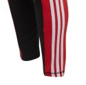 Adidas Spodnie dla dzieci adidas Yg Lin 3s Tight czarno-czerwone GD6214