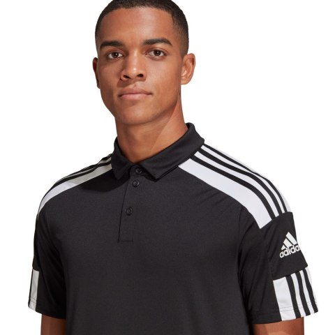 Adidas teamwear Koszulka męska adidas Squadra 21 Polo czarna GK9556 Adidas teamwear Koszulka męska adidas Squadra 21 Polo czarna GK9556