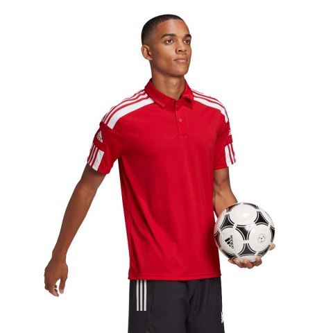 Adidas teamwear Koszulka męska adidas Squadra 21 Polo czerowna GP6429 Adidas teamwear Koszulka męska adidas Squadra 21 Polo czerowna GP6429