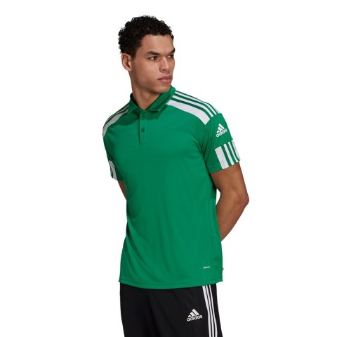 Adidas teamwear Koszulka męska adidas Squadra 21 Polo zielona GP6430 Adidas teamwear Koszulka męska adidas Squadra 21 Polo zielona GP6430