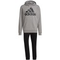 Adidas Dres męski adidas Essentials Tracksuit szaro-czarny GK9653