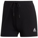 Adidas Spodenki damskie adidas Essentials Slim Shorts czarno-białe GM5523 Adidas Spodenki damskie adidas Essentials Slim Shorts czarno-białe GM5523