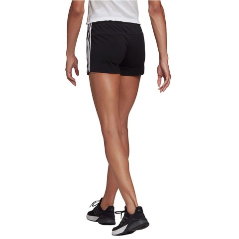 Adidas Spodenki damskie adidas Essentials Slim Shorts czarno-białe GM5523 Adidas Spodenki damskie adidas Essentials Slim Shorts czarno-białe GM5523