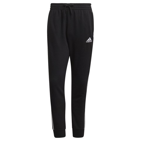 Adidas Spodnie męskie adidas Essentials Tapered Cuff 3 Stripes czarne GK8831