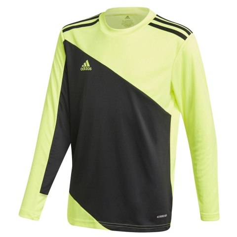 Adidas teamwear Bluza bramkarska dla dzieci adidas Squadra 21 Goalkeeper Jersey Youth czarno-limonkowa GN5794