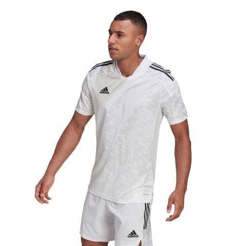 Adidas teamwear Koszulka męska adidas Condivo 21 Jersey Primeblue biała GJ6791 Adidas teamwear Koszulka męska adidas Condivo 21 Jersey Primeblue biała GJ6791
