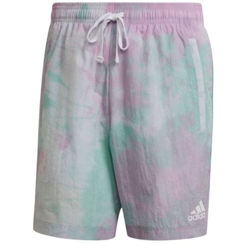 Adidas Spodenki męskie adidas Essentials Short fioletowo-zielone GL0065 Adidas Spodenki męskie adidas Essentials Short fioletowo-zielone GL0065