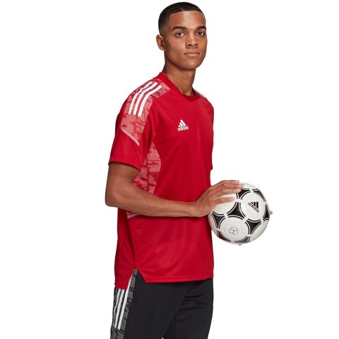 Adidas teamwear Koszulka męska adidas Condivo 21 Training Jersey Primeblue czerwona GH7166 Adidas teamwear Koszulka męska adidas Condivo 21 Training Jersey Primeblue czerwona GH7166