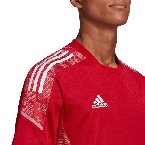 Adidas teamwear Koszulka męska adidas Condivo 21 Training Jersey Primeblue czerwona GH7166 Adidas teamwear Koszulka męska adidas Condivo 21 Training Jersey Primeblue czerwona GH7166
