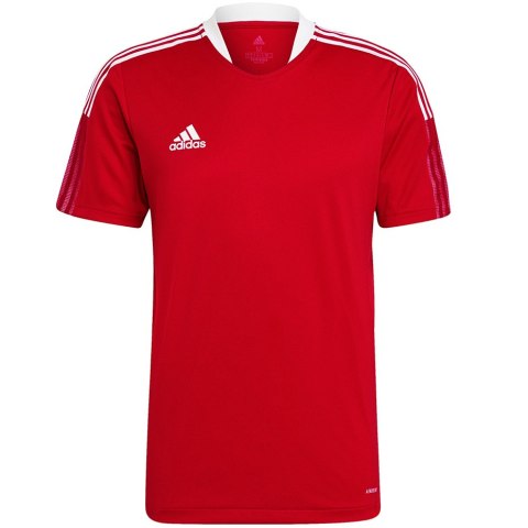 Adidas teamwear Koszulka męska adidas Tiro 21 Training Jersey czerwona GM7588 Adidas teamwear Koszulka męska adidas Tiro 21 Training Jersey czerwona GM7588