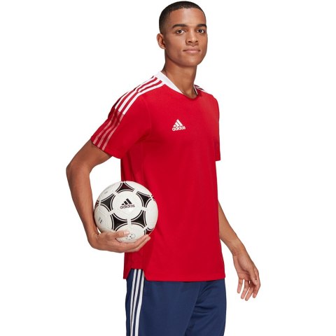 Adidas teamwear Koszulka męska adidas Tiro 21 Training Jersey czerwona GM7588 Adidas teamwear Koszulka męska adidas Tiro 21 Training Jersey czerwona GM7588