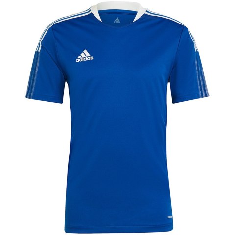 Adidas teamwear Koszulka męska adidas Tiro 21 Training Jersey niebieska GM7589 Adidas teamwear Koszulka męska adidas Tiro 21 Training Jersey niebieska GM7589