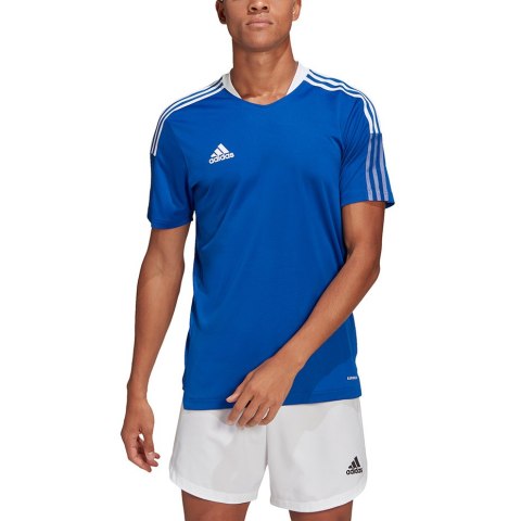 Adidas teamwear Koszulka męska adidas Tiro 21 Training Jersey niebieska GM7589 Adidas teamwear Koszulka męska adidas Tiro 21 Training Jersey niebieska GM7589