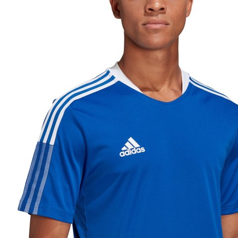 Adidas teamwear Koszulka męska adidas Tiro 21 Training Jersey niebieska GM7589 Adidas teamwear Koszulka męska adidas Tiro 21 Training Jersey niebieska GM7589