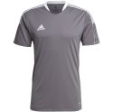 Adidas teamwear Koszulka męska adidas Tiro 21 Training Jersey szara GM7587 Adidas teamwear Koszulka męska adidas Tiro 21 Training Jersey szara GM7587