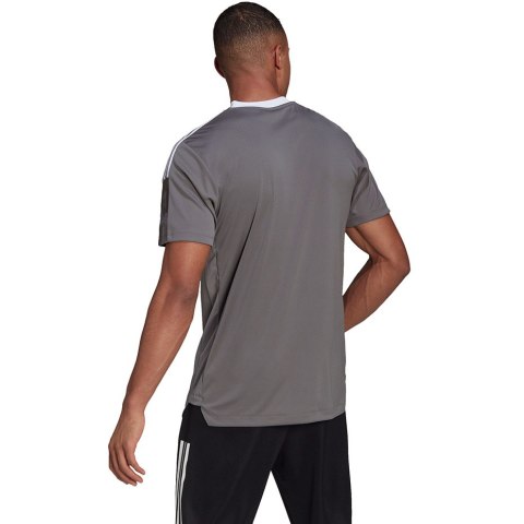 Adidas teamwear Koszulka męska adidas Tiro 21 Training Jersey szara GM7587 Adidas teamwear Koszulka męska adidas Tiro 21 Training Jersey szara GM7587