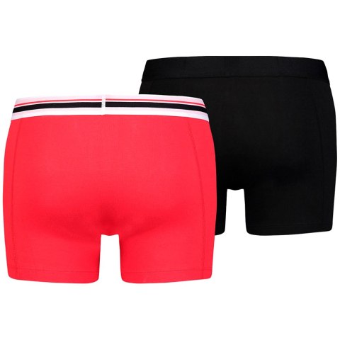 Puma Bokserki męskie Puma Placed Logo Boxer 2P czerwone, czarne 906519 07 Puma Bokserki męskie Puma Placed Logo Boxer 2P czerwone, czarne 906519 07