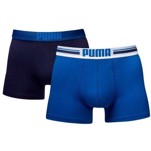 Puma Bokserki męskie Puma Placed Logo Boxer 2P niebieskie, granatowe 906519 01