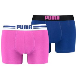 Puma Bokserki męskie Puma Placed Logo Boxer 2P różowe, niebieskie 906519 11