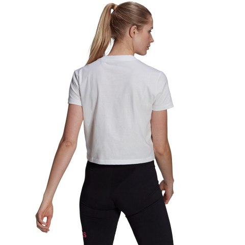 Adidas Koszulka damska adidas Gradient Logo Cropped T-Shirt biała GM5577 Adidas Koszulka damska adidas Gradient Logo Cropped T-Shirt biała GM5577