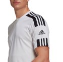 Adidas teamwear Koszulka męska adidas Squadra 21 Jersey Short Sleeve biała GN5723 Adidas teamwear Koszulka męska adidas Squadra 21 Jersey Short Sleeve biała GN5723