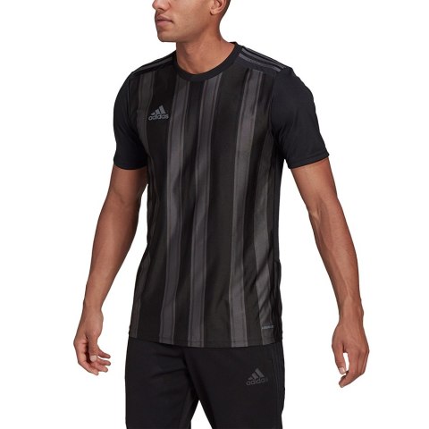 Adidas teamwear Koszulka męska adidas Striped 21 Jersey czarna GN7625 Adidas teamwear Koszulka męska adidas Striped 21 Jersey czarna GN7625