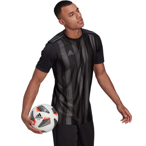 Adidas teamwear Koszulka męska adidas Striped 21 Jersey czarna GN7625 Adidas teamwear Koszulka męska adidas Striped 21 Jersey czarna GN7625
