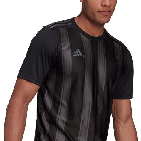 Adidas teamwear Koszulka męska adidas Striped 21 Jersey czarna GN7625 Adidas teamwear Koszulka męska adidas Striped 21 Jersey czarna GN7625