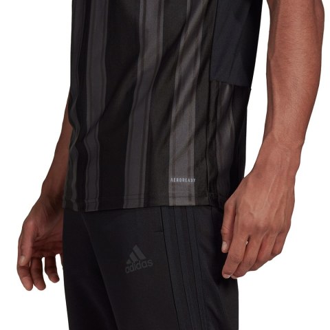 Adidas teamwear Koszulka męska adidas Striped 21 Jersey czarna GN7625 Adidas teamwear Koszulka męska adidas Striped 21 Jersey czarna GN7625