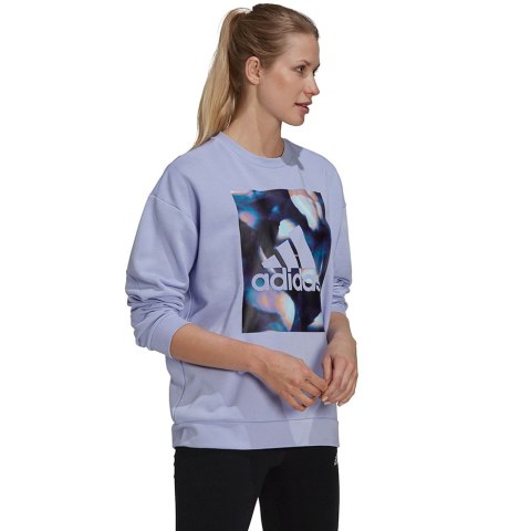 Adidas Bluza damska adidas U4U Soft Knit Swe fioletowa GS3879 Adidas Bluza damska adidas U4U Soft Knit Swe fioletowa GS3879