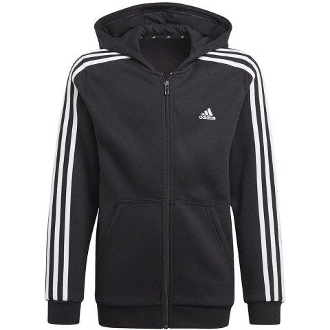 Adidas Bluza dla dzieci adidas Essentials 3-Stripes Hoodie czarna GQ8900