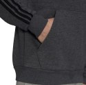 Adidas Bluza męska adidas Essentials Fleece 3-Stripes Hoodie ciemnoszara GK9082