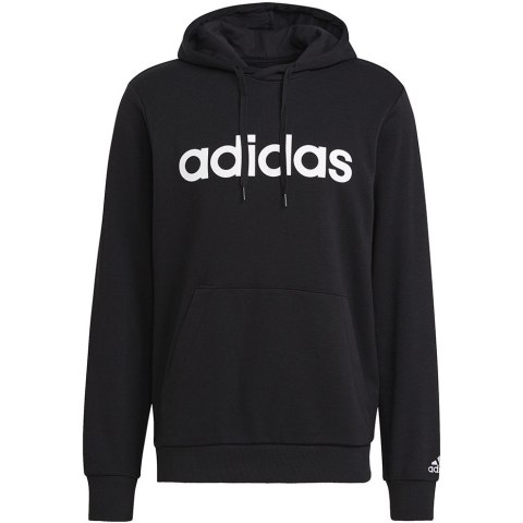 Adidas Bluza męska adidas Essentials French Terry Linear Logo Hoodie czarna GK9064