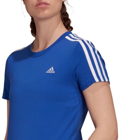 Adidas Koszulka damska adidas Loungewear Ess niebieska H07815 Adidas Koszulka damska adidas Loungewear Ess niebieska H07815