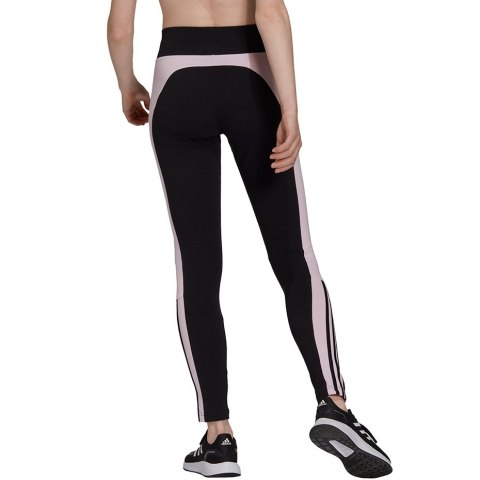 Adidas Legginsy damskie adidas Essentials Colorblock czarno-różowe GS6325 Adidas Legginsy damskie adidas Essentials Colorblock czarno-różowe GS6325